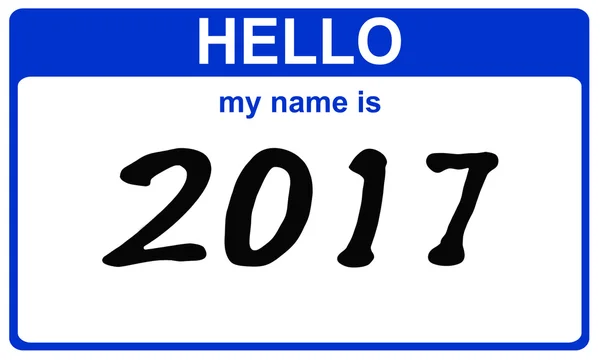 Hello my name is 2017 — Stock Photo, Image