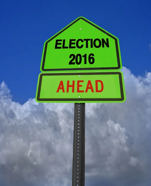 Election 2016 ahead sign — Stock Photo, Image