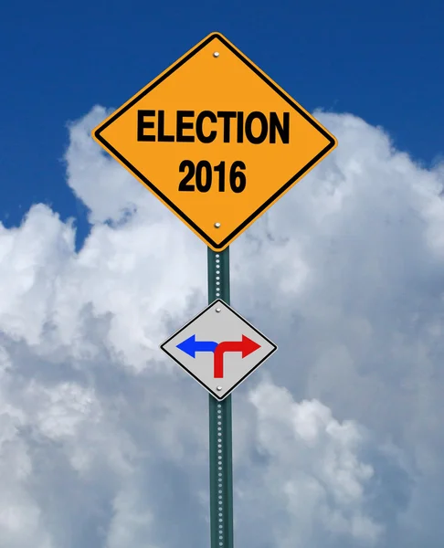 Election 2016 left or right ahead sign Stock Picture