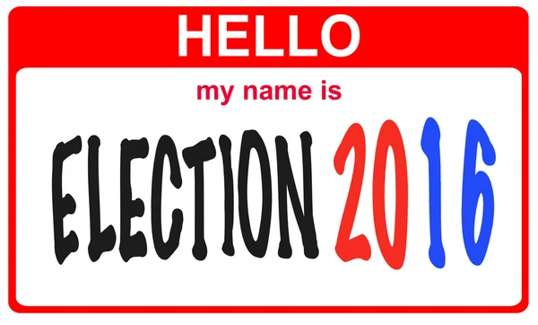 Hello my name is election 2016 Royalty Free Stock Images