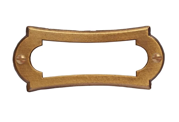 Vintage brass name plate — Stock Photo, Image