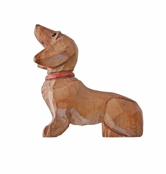 Estatueta de madeira vintage dachshund — Fotografia de Stock