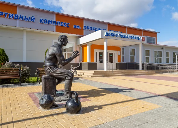 Monument à l'homme fort Prokofiev Ryabov. Panino. Russie — Photo