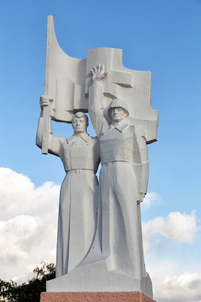 Soldados do monumento que caíram em batalhas pela Pátria. Usman. Rússia — Fotografia de Stock