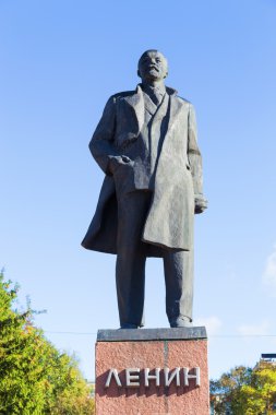 Valuyki'deki Vladimir Lenin Anıtı. Rusya
