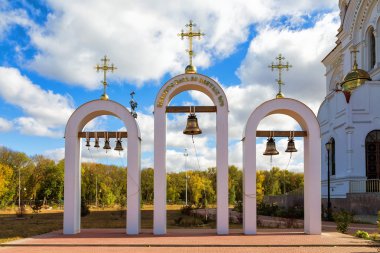 St. Nicholas Katedrali'nin çan kulesine. Valuyki. Rusya