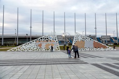 Duvar Olimpiyat ve Paralimpik Sochi şampiyonları. Rusya