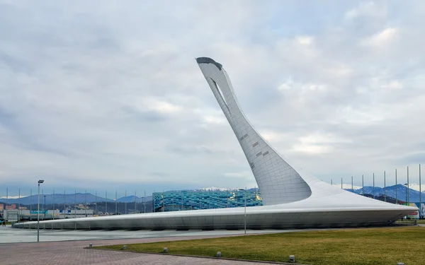 Olimpiyat meşalesinin Sochi kase. Rusya — Stok fotoğraf