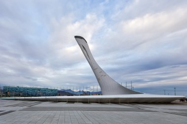 Olimpiyat meşalesinin Sochi kase. Rusya