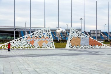 Duvar Olimpiyat ve Paralimpik Sochi şampiyonları. Rusya