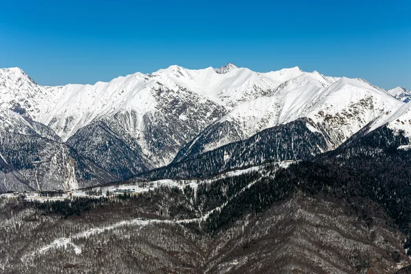 Skigebiet rosa khutor. Krasnaja Poljana. Sotschi, Russland — Stockfoto