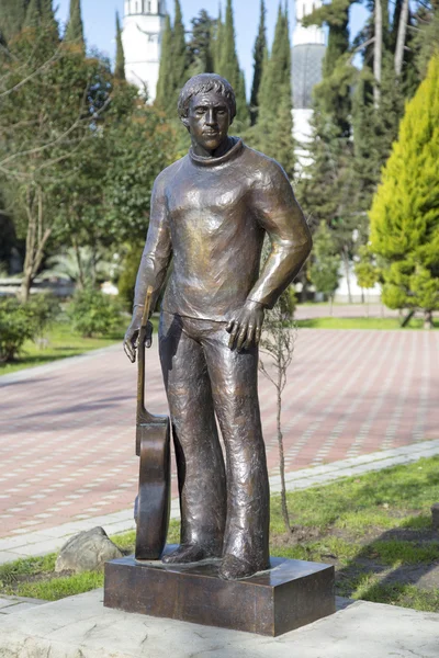 Denkmal für Wladimir Wyssozki in Sotschi. Russland — Stockfoto