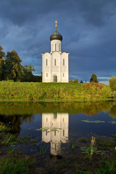 Church Intercession of Holy Virgin on Nerl River. Russia