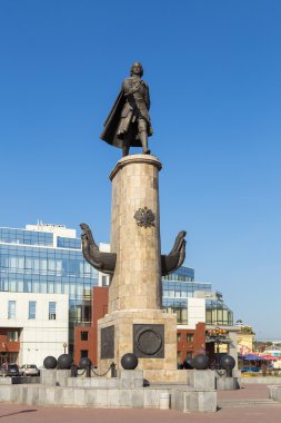 Anıt büyük Peter. Lipetsk. Rusya