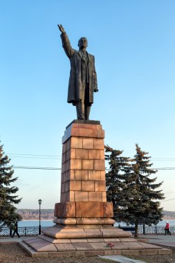 Vladimir Lenin Kineshma yılında anıt. Rusya
