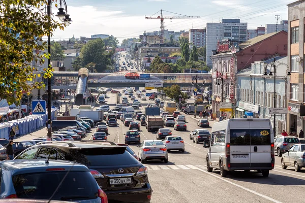 Dzeržinského Street. Kursk. Rusko — Stock fotografie