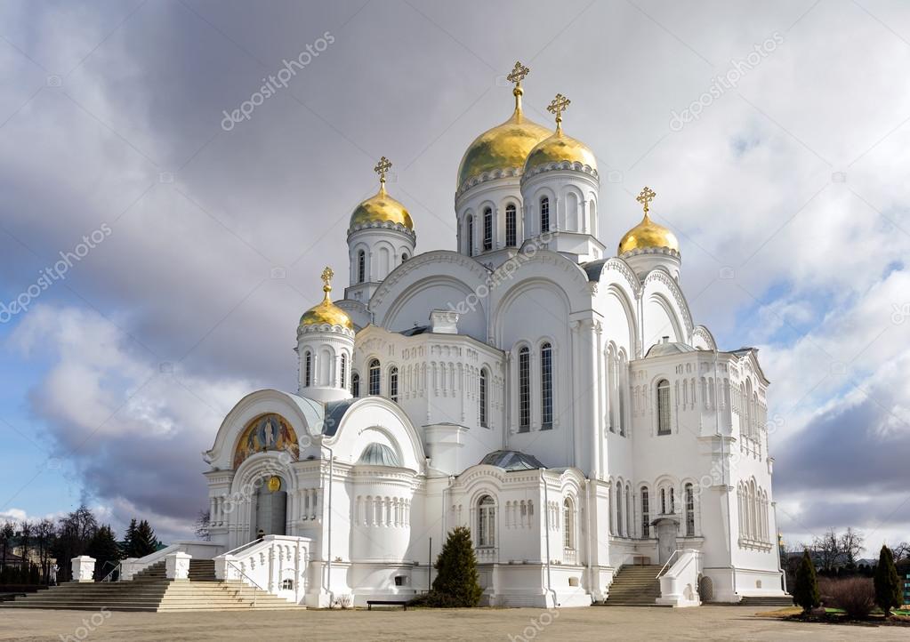 Holy Trinity Seraphim-Diveevo Monastery, Diveevo, Russia Stock.