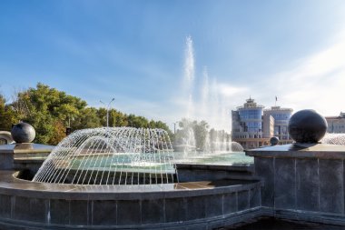 Peter Meydanı büyük çeşme. Lipetsk