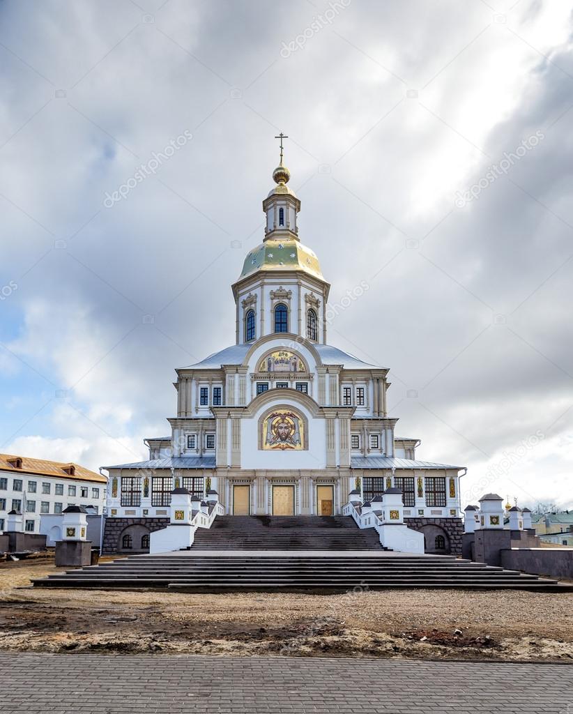 Holy Trinity Seraphim-Diveevo Monastery, Diveevo, Russia Stock.