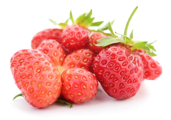 Three red strawberries. — Stock Photo, Image