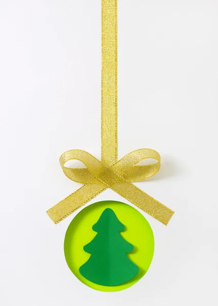 Groene kerstbal. — Stockfoto