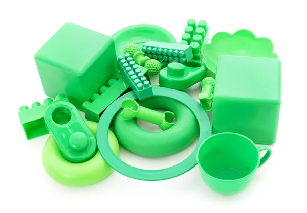 Green plastic toys — Stock Photo, Image