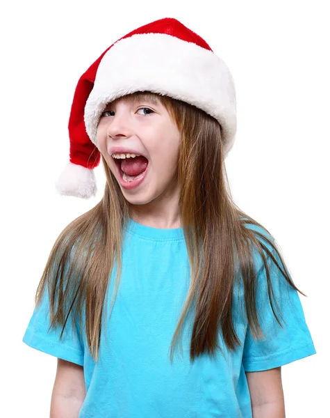 Christmas santa meisje. — Stockfoto