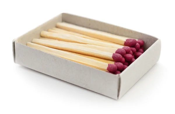 Matches in a matchbox. — Stock Photo, Image