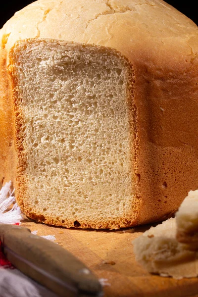 Chleb Pieczony Domu Gotowany Pieczywie — Zdjęcie stockowe
