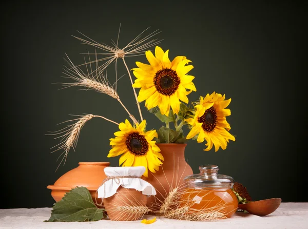 Natura morta con cibo fresco naturale — Foto Stock