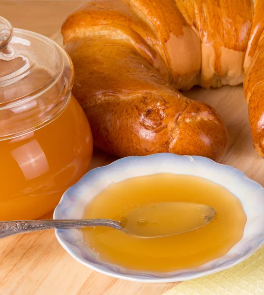 Honung och bröd — Stockfoto