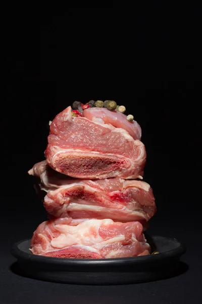 A friss hús darabokat — Stock Fotó