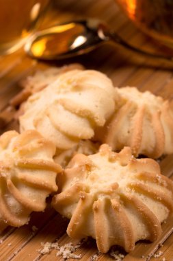 Taze lezzetli Kurabiye ve çay 