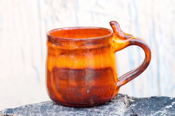 Изображение Чашки Оранжевой Керамики Чая — стоковое фото