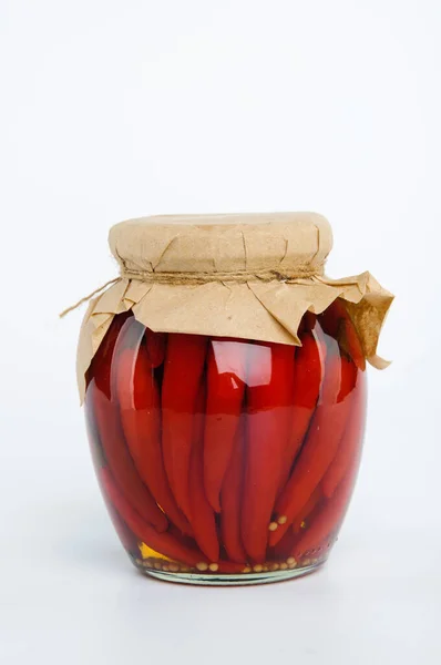 Μια Εικόνα Του Βάζου Διατήρηση Του Πιπεριού — Φωτογραφία Αρχείου