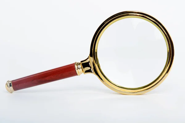 Image Magnifying Glass White Background Stock Photo