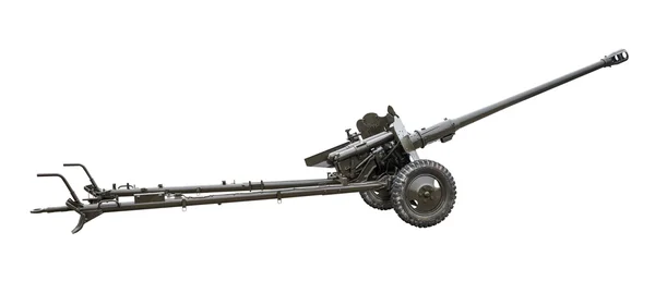 Artillery gun on a white background — Stock Photo, Image