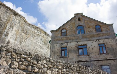 Sevastopol, Crimea - 13 Ağustos 2012: Inkerman mağara Manastırı, Sevastopol