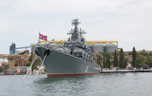 Sevastopol Crimea June 2014 Guided Missile Cruiser Moscow Sevastopol Bay — Stock Photo, Image