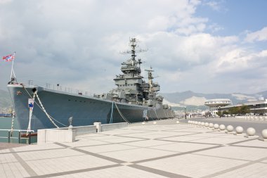 Novorossiysk, Rusya, 23 Nisan. Topçu kruvazör 