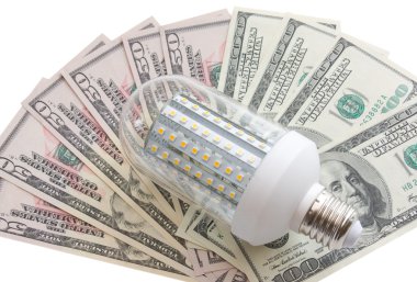 LED ışık ve dolar