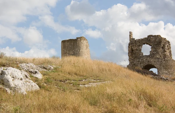 Ruins of the old fortress of Kalamita — Stock Photo, Image
