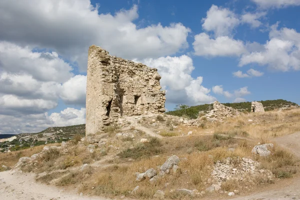 Rovine della vecchia fortezza di Kalamita — Foto Stock