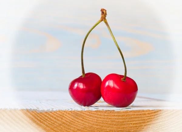 Pair of cherries — Stock Photo, Image