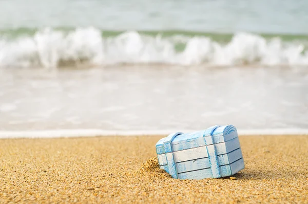 Il petto perduto sulla costa — Foto Stock