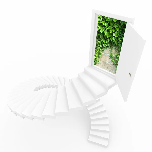 Виртуальная трехмерная лестница в новый мир . — стоковое фото
