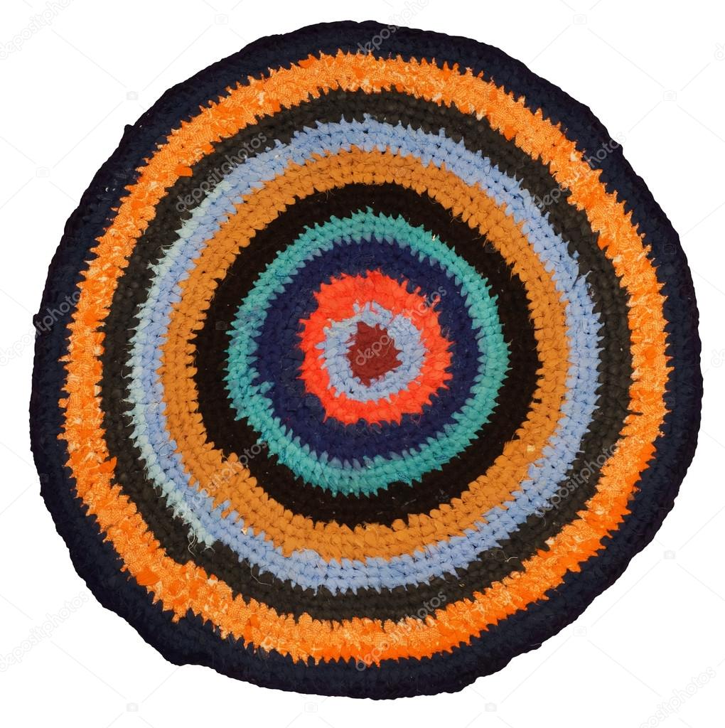 handmade round many-colored rag