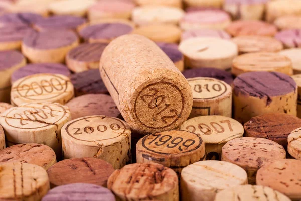 Immagine di primo piano di tappi bottiglia di vino Immagine Stock