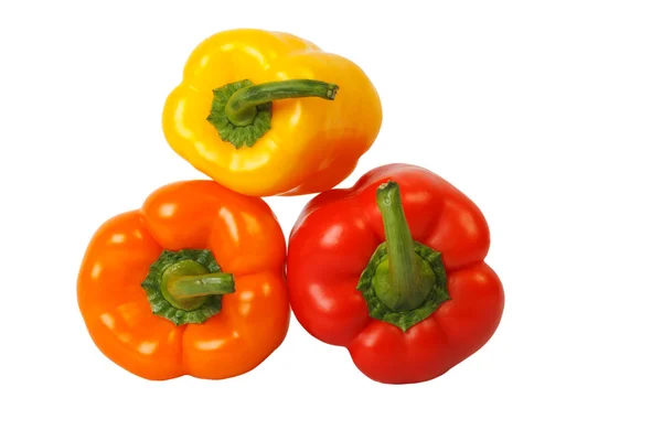 Geel, oranje en rode paprika 's — Stockfoto