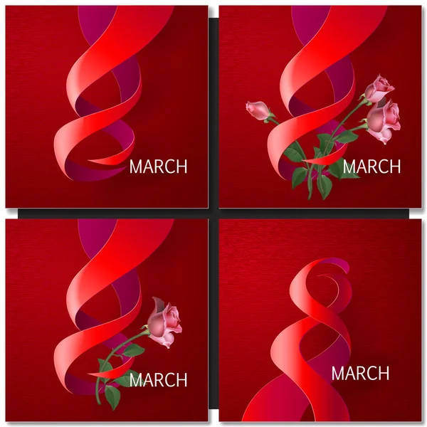 Happy Womens Day Paper Design - Stok Vektor